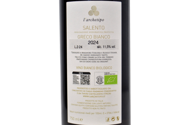 SALENTO IGP GRECO BIANCO BIO 2024 - L'ARCHETIPO