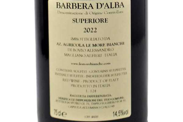 BARBERA D'ALBA SUPERIORE DOC 2022 - LE MORE BIANCHE