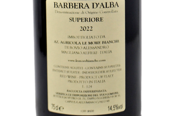 BARBERA D'ALBA SUPERIORE DOC 2022 - LE MORE BIANCHE