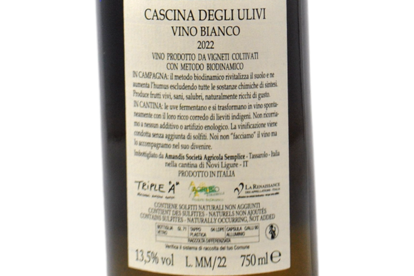 VINO BIANCO "MONTEMARINO" 2022 - CASCINA DEGLI ULIVI