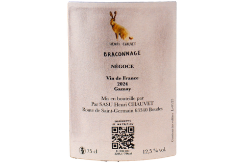 GAMAY NOIR "BRACONNAGE" 2024 - HENRI CHAUVET