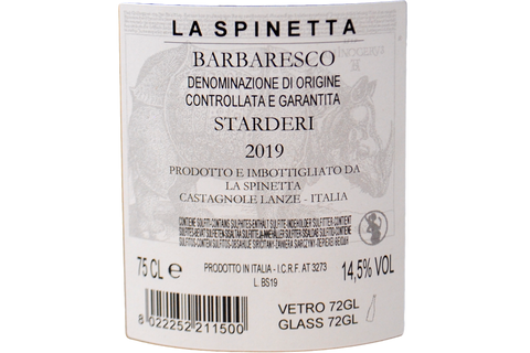 BARBARESCO DOCG "VÜRSU STARDERI" 2019 - LA SPINETTA RIVETTI