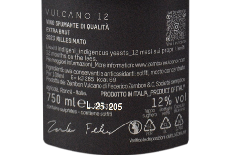 DURELLO SPUMANTE EXTRA BRUT "VULCANO 12" 2023 - ZAMBON VULCANO