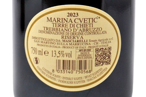 TERRE DI CHIETI TREBBIANO D'ABRUZZO RISERVA DOC 2023 - MARINA CVETIC
