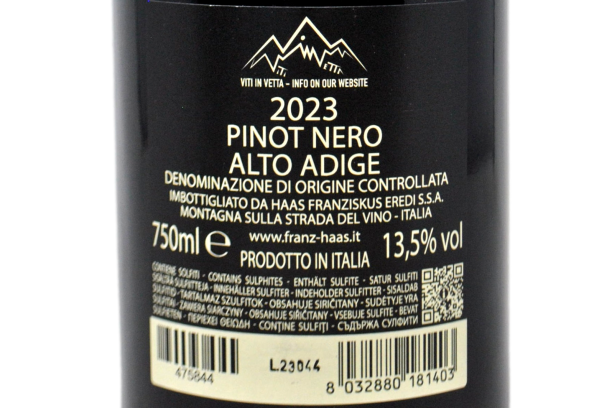 ALTO ADIGE PINOT NERO DOC 2023 - FRANZ HAAS