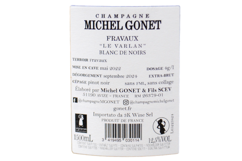 CHAMPAGNE EXTRA BRUT FRAVAUX "LE VARLAN" BLANC DE NOIRS MAGNUM - MICHEL GONET