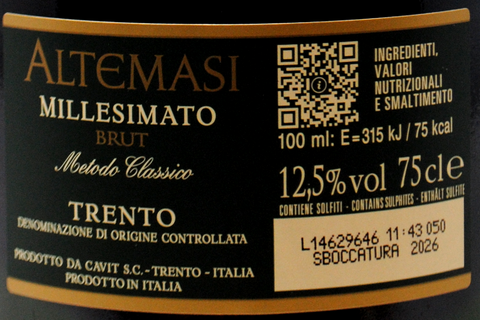 TRENTO DOC BRUT MILLESIMATO 2022 - ALTEMASI