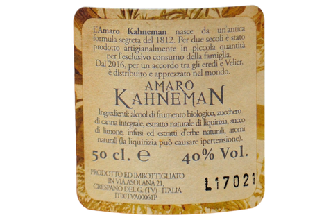 AMARO KAHNEMAN 40° 50 cl - AMARO KAHNEMAN
