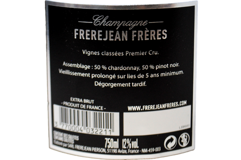 CHAMPAGNE À AVIZE EXTRA BRUT PREMIER CRU - FREREJEAN FRÈRES