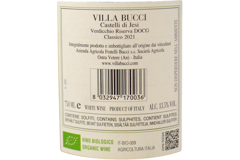 VERDICCHIO DEI CASTELLI DI JESI CLASSICO RISERVA DOCG 2021 - VILLA BUCCI