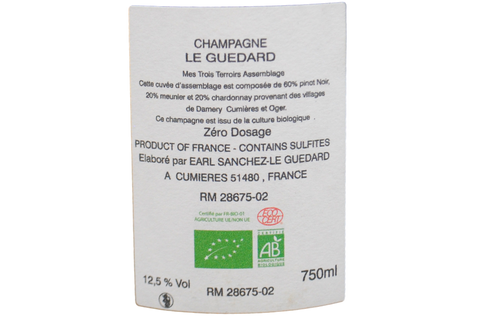 CHAMPAGNE NATURE "MES TROIS TERROIRS" - LE GUÉDARD