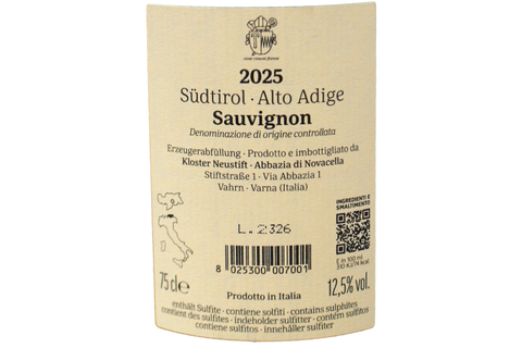 SÜDTIROL-ALTO ADIGE DOC SAUVIGNON 2025 - ABBAZIA DI NOVACELLA