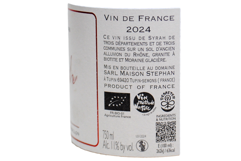 VIN DE FRANCE BIODINAMICO "SYRAH" 2024 - MAISON STÉPHAN