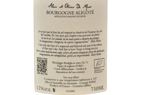 BOURGOGNE ALIGOTE AOC 2024 - DE MOOR