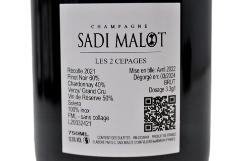 CHAMPAGNE BRUT "LE 2 CEPAGE" - SADI MALOT