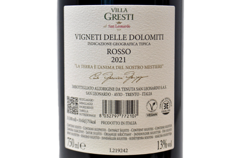 VIGNETI DELLE DOLOMITI IGT "VILLA GRESTI" 2021 - TENUTA SAN LEONARDO