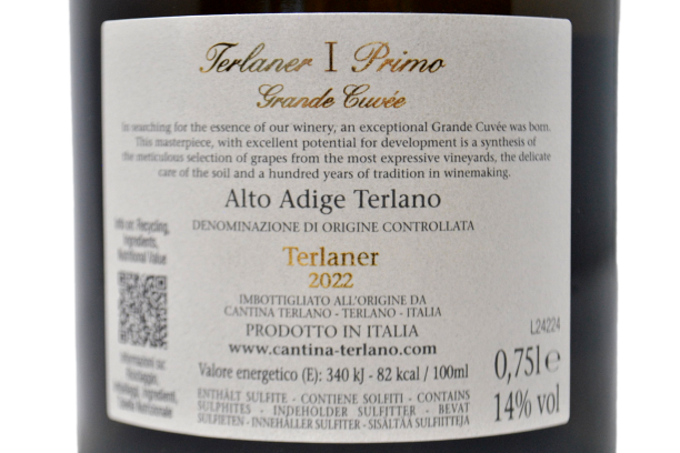 ALTO ADIGE DOC TERLANER "PRIMO" GRANDE CUVEE 2022 - KELLEREI TERLANER