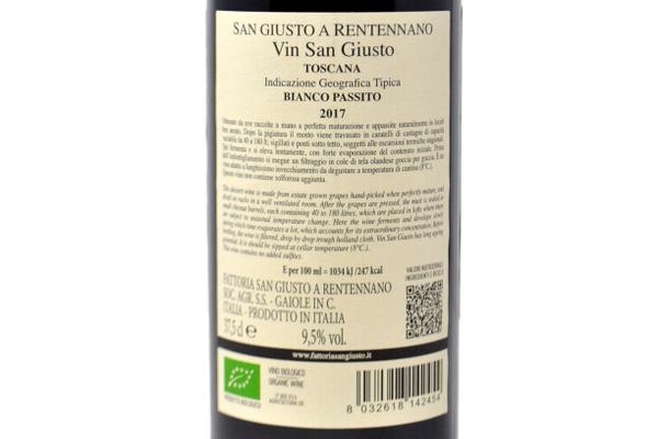 TOSCANA IGT PASSITO "VIN SAN GIUSTO" 2017 - SAN GIUSTO A RENTENNANO