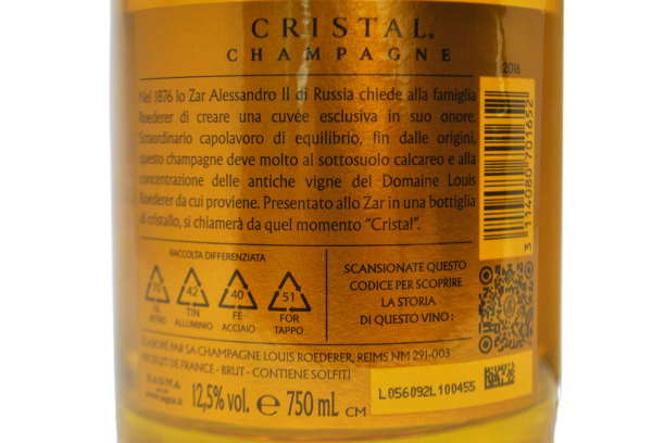 CHAMPAGNE BRUT "CRISTAL" 2016 (ASTUCCIATO) - LOUIS ROEDERER