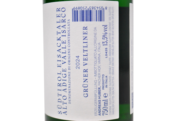 ALTO ADIGE VALLE ISARCO DOC GRÜNER VELTLINER 2024 - PACHER HOF