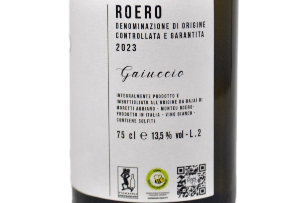 ROERO ARNEIS DOCG "GAIUCCIO" 2023 - BAJAJ