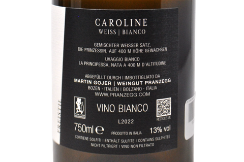 ALTO ADIGE BIANCO "CAROLINE" 2022 - WEINGUT PRANZEGG