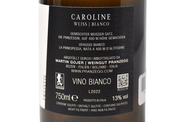 ALTO ADIGE BIANCO "CAROLINE" 2022 - WEINGUT PRANZEGG