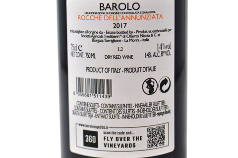 BAROLO DOCG "ROCCHE DELL'ANNUNZIATA" 2017 - TREDIBERRI