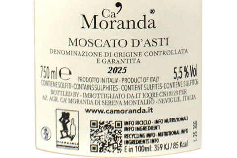 MOSCATO D'ASTI DOCG "DUENOVEDUE" 2025 - CA' MORANDA