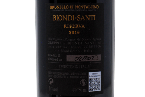 BRUNELLO DI MONTALCINO DOCG RISERVA 2016 - BIONDI SANTI - TENUTA IL GREPPO