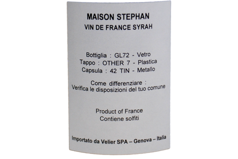 VIN DE FRANCE BIODINAMICO "SYRAH" 2024 - MAISON STÉPHAN
