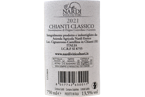 CHIANTI CLASSICO DOCG 2021 - NARDI VITICOLTORI