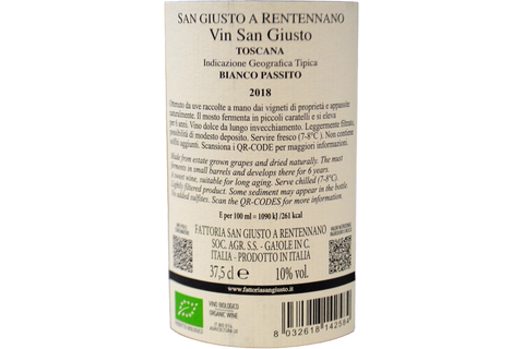 TOSCANA IGT BIANCO PASSITO BIO "VIN SAN GIUSTO" 2018 - SAN GIUSTO A RENTENNANO