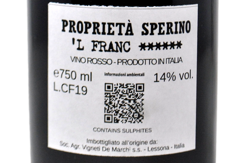 VINO ROSSO "'L FRANC" 2019 - SPERINO