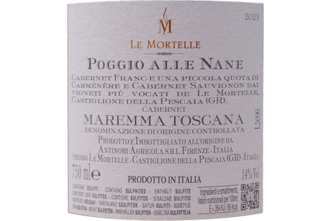MAREMMA TOSCANA DOC "POGGIO ALLE NANE" 2023 - LE MORTELLE - ANTINORI