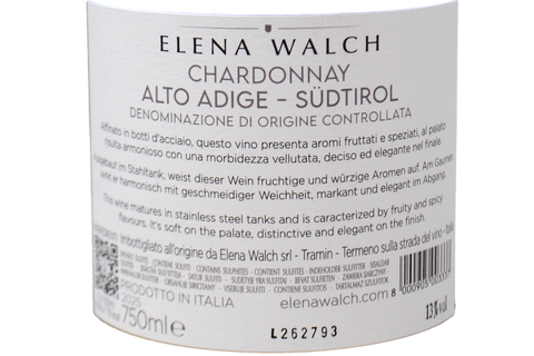 ALTO ADIGE - SÜDTIROL DOC CHARDONNAY 2025 - ELENA WALCH