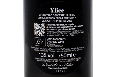 VERDICCHIO DEI CASTELLI DI JESI CLASSICO SUPERIORE DOC "YLICE" 2023 - PODERI MATTIOLI