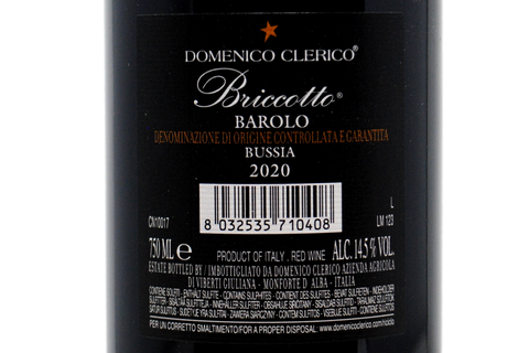 BAROLO BUSSIA DOCG "BRICCOTTO" 2020 - DOMENICO CLERICO