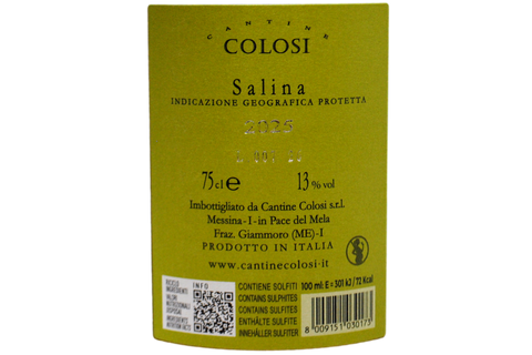 SALINA BIANCO IGP 2025 - CANTINE COLOSI