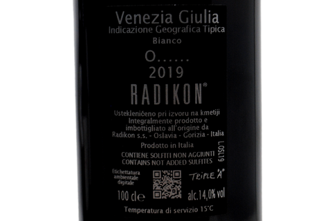 VENEZIA GIULIA IGT OSLAVJE  "O....." 2019 1 L - RADIKON