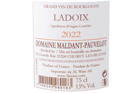 BOURGOGNE LADOIX ROUGE 2022 - DOMAINE MALDANT PAUVELOT