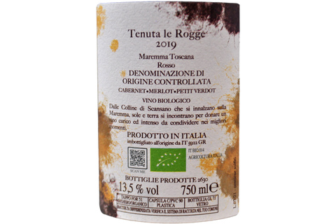 MAREMMA TOSCANA BIO DOC "L'ORIGINE" 2019 - TENUTA LE ROGGE
