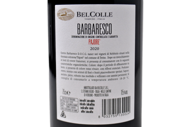 BARBARESCO DOCG "PAJORE" 2020 - BELCOLLE