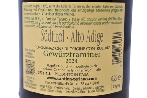 TYROL DU SUD DOC GEWURZTRAMINER "TRADITION" 2021 - KELLEREI TERLAN