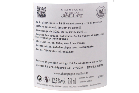 CHAMPAGNE PREMIER CRU EXTRA BRUT "PLATINE" - NICOLAS MAILLART