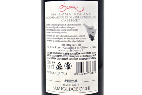 MAREMMA TOSCANA CABERNET DOC "SAMMA" 2019 - VAL DELLE ROSE