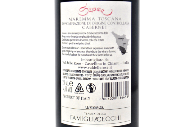 MAREMMA TOSCANA CABERNET DOC "SAMMA" 2019 - VAL DELLE ROSE