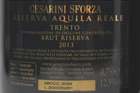 TRENTO DOC BRUT "AQUILA REALE" RISERVA 2013 (COFANETTO) - CESARINI SFORZA