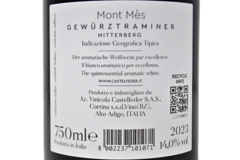 MITTERBERG IGT GEWURZTRAMINER "MONT MES" 2023 - CASTELFEDER