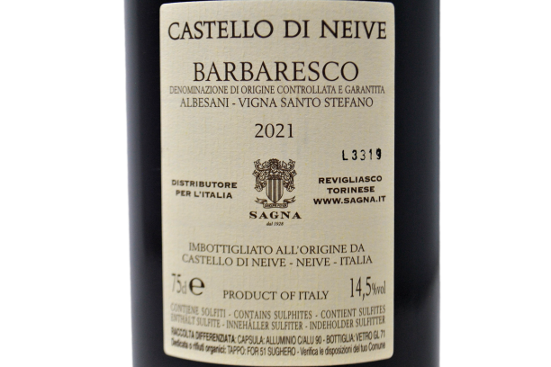 BARBARESCO DOCG "SANTO STEFANO" 2021 - CASTELLO DI NEIVE